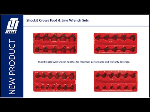 Shockit™ Crows Foot Industrial/Hydraulic Fittings Socket Remover Air Hammer Powered SAE Set & Metric Set - 10 Piece
