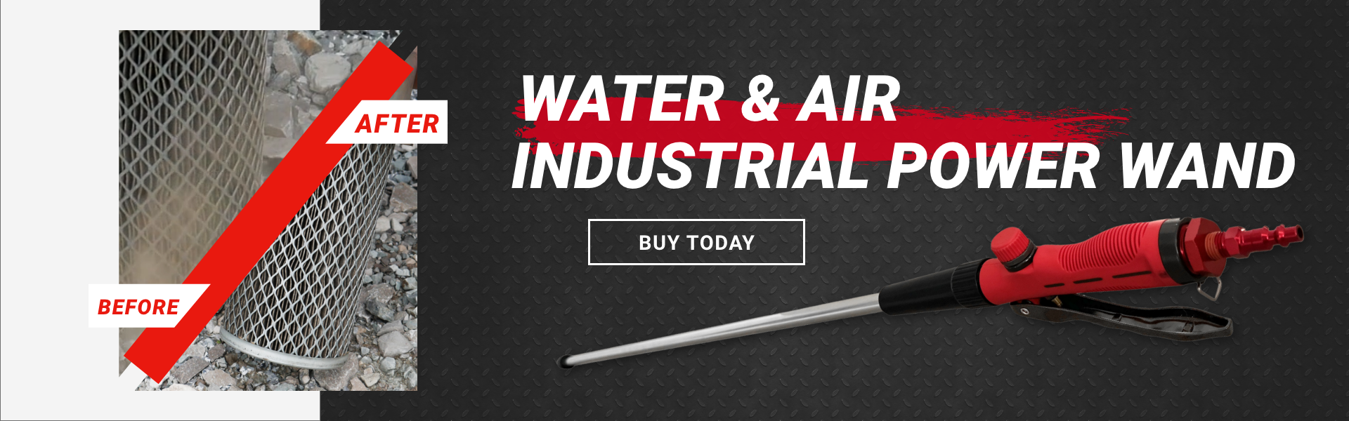 Water & Air Industrial Power Wand, 2-1 Dual Cleaning Power